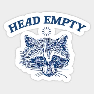 head empty raccoon shirt, Retro Cartoon T Shirt, Weird T Shirt, Meme T Shirt, Trash Panda T Shirt, Unisex Sticker